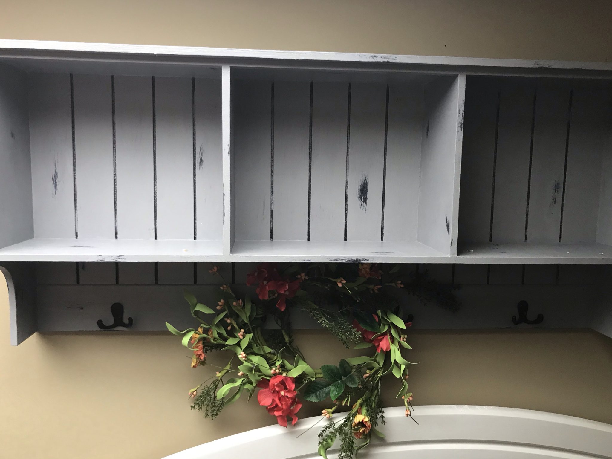 Gray Shelf Unit Refreshed Furnishings