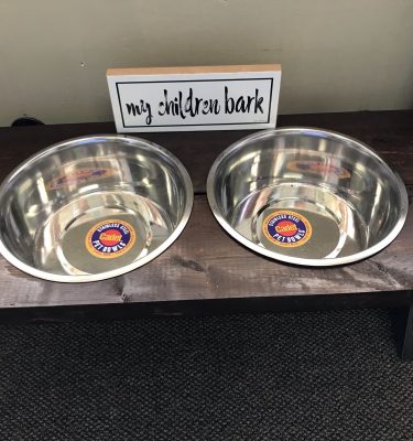 Wall Mounted Industrial-Style Pet Bowls
