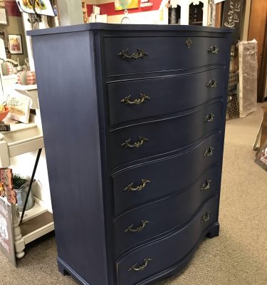 Navy Blue 6-Drawer Dresser